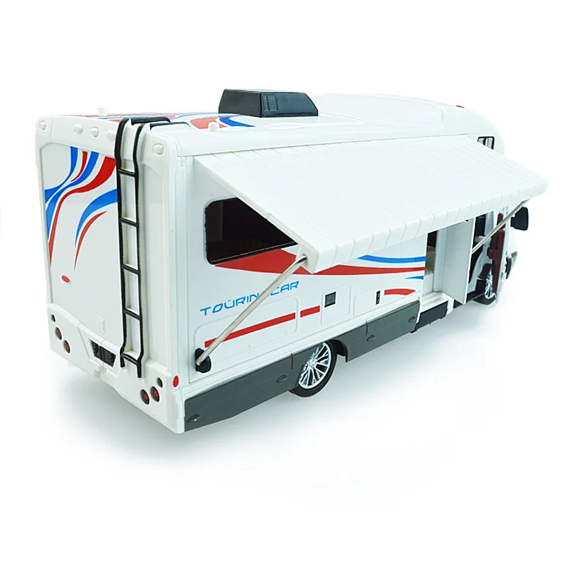 Beste 132 Schaal Sprinter Luxe Camper Recreatieve Voertuig RV Trailer Caravan Legering Metalen Diecast Auto Model Babys Speelgoed Collectie