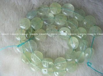 +++818 wholesale nature prehnite coin green beads 12mm 15&quot | Украшения и аксессуары