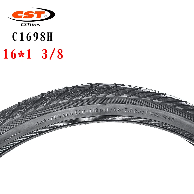 CST 16*1 3/8 Small Wheel Folding Bike Tires for Brompton 349 16 inch Outer Tires C1698 60TPI BMX Bicycle Tires