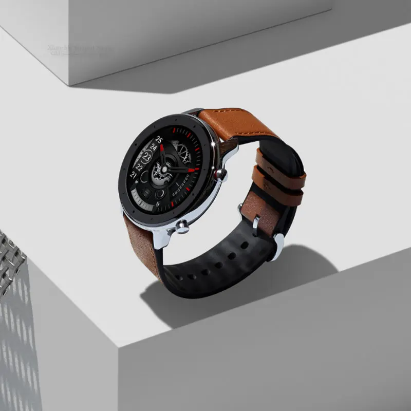 Huami Amazfit GTR 47 мм для разных видов спорта Алюминий сплав/нержавеющая стальные «Умные» часы с 24 дней время работы в режиме ожидания: 5ATM активно-матричные осид, Экран