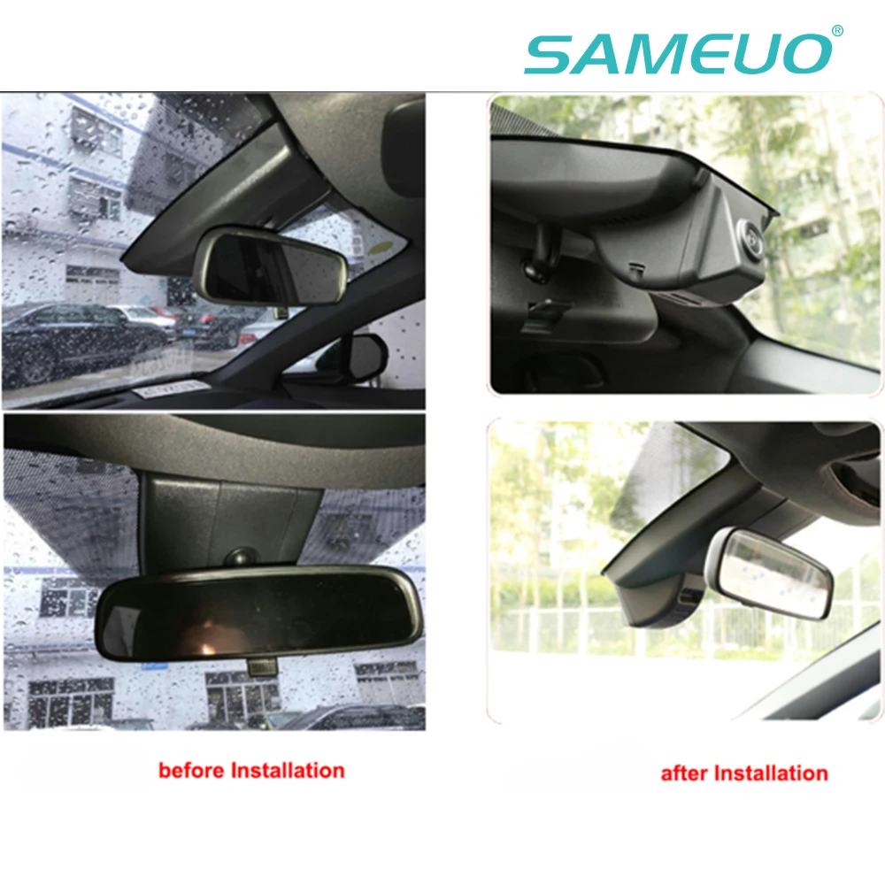 reversing camera mirror Sameuo dash cam 4K front and rear camera recorder car dvr hidden dashcam WIFI video recorder For Toyota 2017 2021 CHR Yize IZOA rearview mirror camera