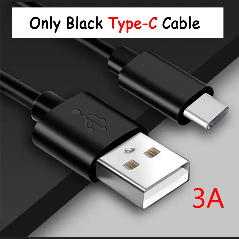 3A Black Cable SuperCharge 5A 3A USB C зарядное устройство type C USB кабель 0,25 0,5 1,5 2 м Быстрая зарядка 3,0 быстрая зарядная лента C кабель для телефонов huawei - Цвет: 3A Black Cable