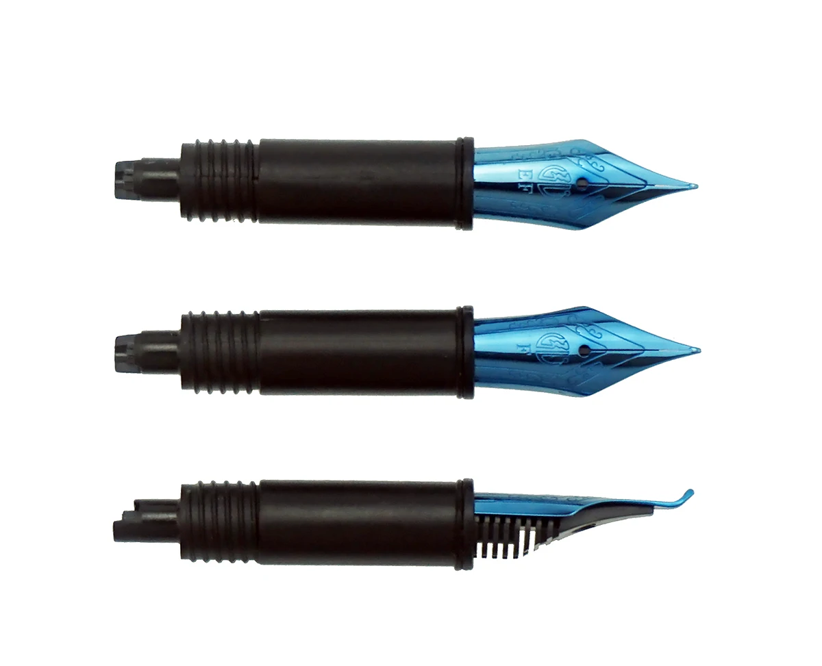 Перьевые ручки Hongdian черные/Серебристые/Синие Запасные перьевые для Black Forest/6013