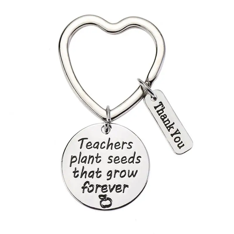 3pcs Keychains Exquisite Decorative Simple Creative Letter Keychain Bag Pendant Key Holder Keyring for Teacher