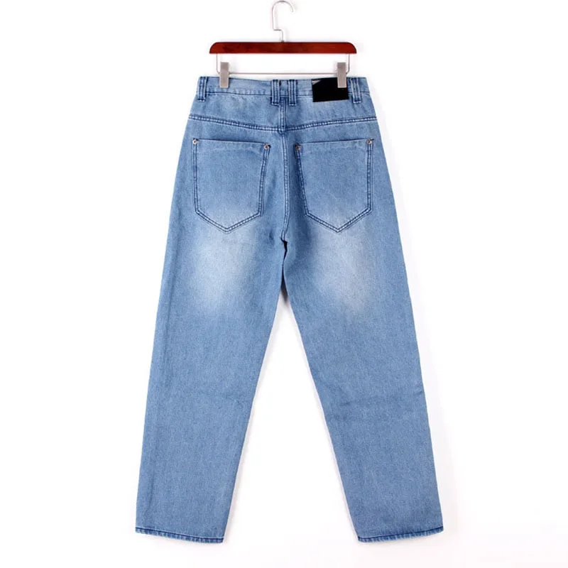 Pantalones vaqueros informales de talla grande para hombre, jeans holgados de talla 40, 42, 46, para individualidad, 2022|Pantalones vaqueros| - AliExpress