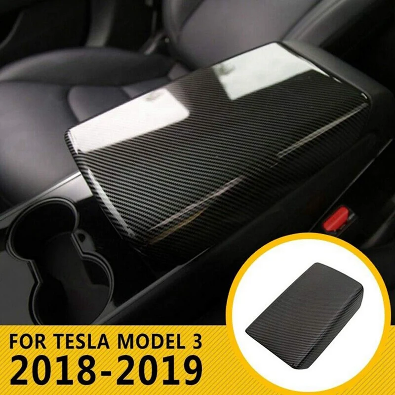 Для Tesla модель 3 внутренний центр хранения подлокотник Крышка отделка Аксессуары 4 цвета