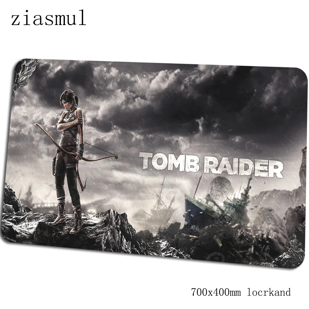 Tomb raider коврик для мыши геймер 700x400x3 мм игровой коврик для мыши подарок для мальчика notbook Настольный коврик натуральный резиновый padmouse pc gamer коврики геймпад - Цвет: Size 700x400x3mm