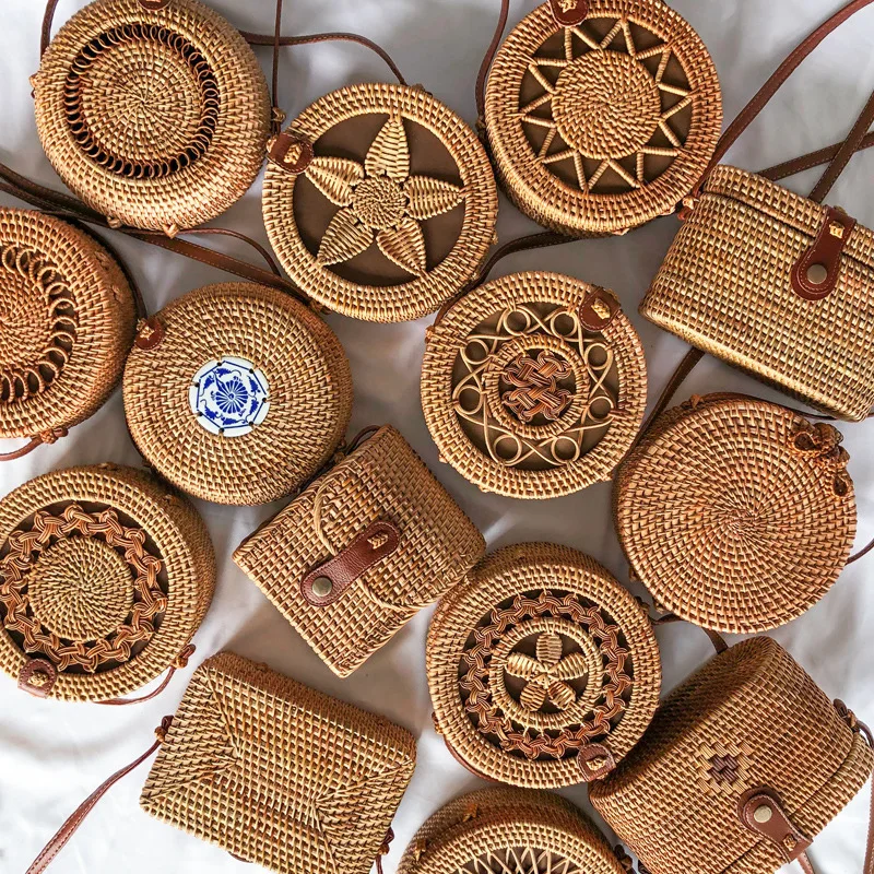 Get This Messenger-Bags Bolsa Rattan-Straw Circle Beach-Crossbody-Bag Handwoven Good-Quality Round Vq8Yw6wB