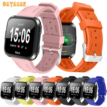 

Silicone Watchband Replacement For Fitbit Versa Smart Watch Strap Dropshipping Wrist Strap Hollow Watch Band Breathable Straps