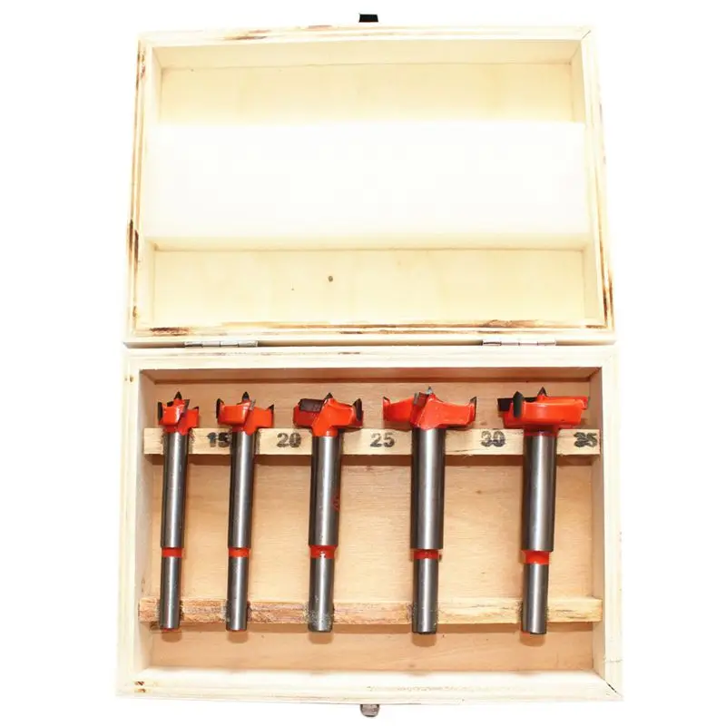 Red 1 5pcs 15-35mm Adjustable Carbide Drill Bit Hinge Hole Opener Tipped Drilling Tool - Цвет: Red 1
