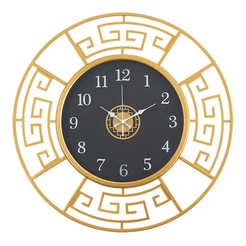 

Chinese Style Wall Clock Art Modern Design Large Luxury Metal Creative Silent Wall Clock Simple Living Room Home Decor DA60WC