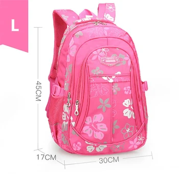 

Fashion Flower Print Children School Bag for Teen Girls High-quality lightweight schoolbag Waterproof cheap backpack 2 size