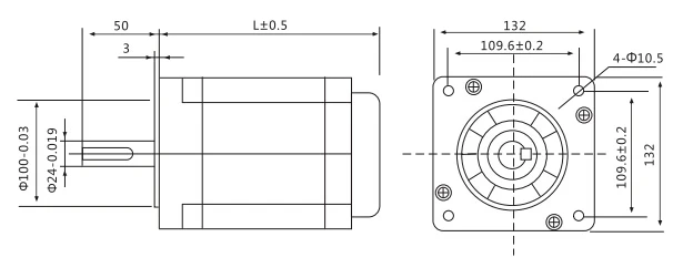 Высокий крутящий момент чпу шаговый двигатель LC31332 50NM 6.9A nema51 шаговый двигатель, Диаметр вала: 19 мм