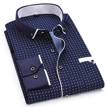 Chemise à manches longues pour hommes, tissu imprimé à la mode, décontracté, boutons, couture, poche, Design, doux et confortable, robe Slim Fit 4XL 8XL