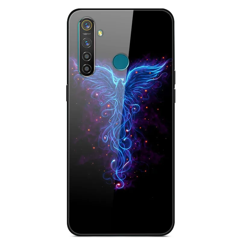 Для Coque OPPO Realme 5 Pro Чехол из закаленного стекла мягкий чехол-бампер с принтом для OPPO Realme 5 Pro Realme Q чехол для телефона Realmeq