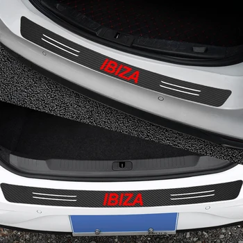 

1PCS NEW style Car Styling Trunk Rear Guard Bumper Protector carbon fiber Sticker For SEAT IBIZA 2014-2020 Accessories