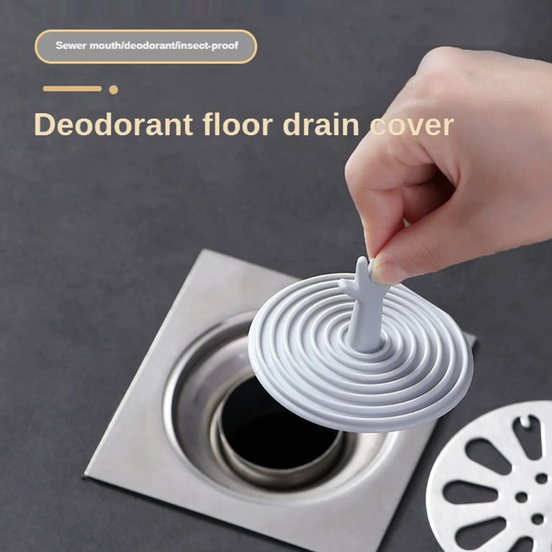 Drain Stopper Basin Drain Stopper Bathroom Sink Plug Silicone Drain Stopper Washbasin Drain Plug Bathroom Sink Stopper Silicone Drain Stopper Bathroom Floor Drain Cover Kitchen Sink Deodorant Insect-proof Sealing Plug Universal Round Cover