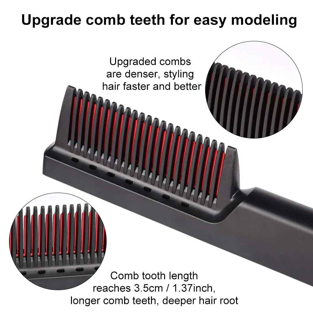 newest Electric Hair Straightener Brush Ceramic Heating Temperature Fast Smoothing hot comb hair comb