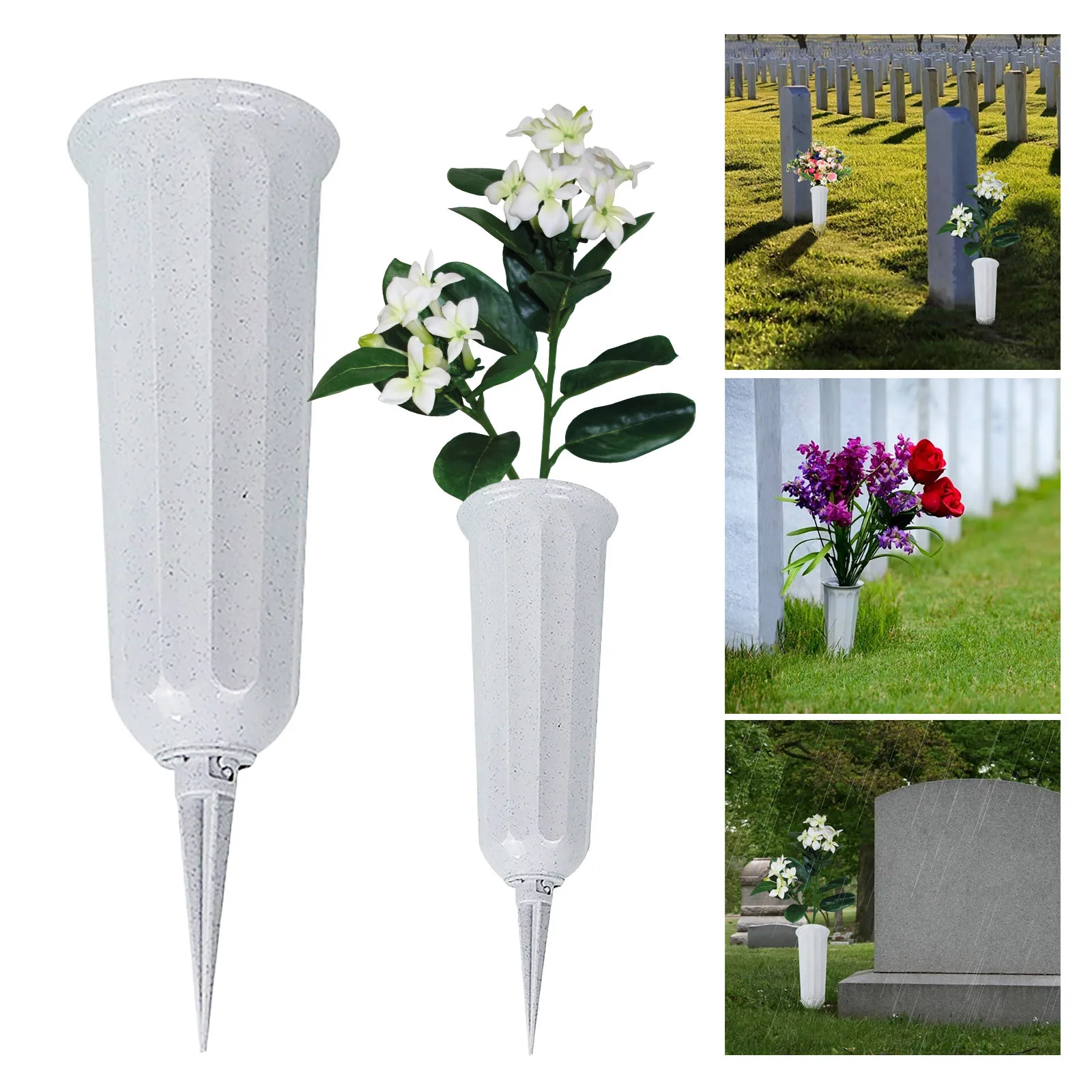 Grave Cone Vase Creative Cemetery Flower Layout Props Cone Shaped