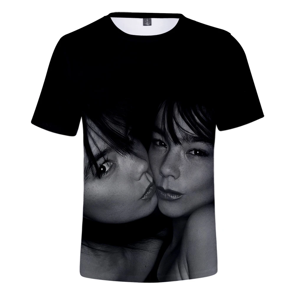 Модная певица bjork 3D футболка для мальчиков и девочек, лето, крутой короткий рукав Харадзюку, высокое качество, удобная повседневная футболка с 3D принтом
