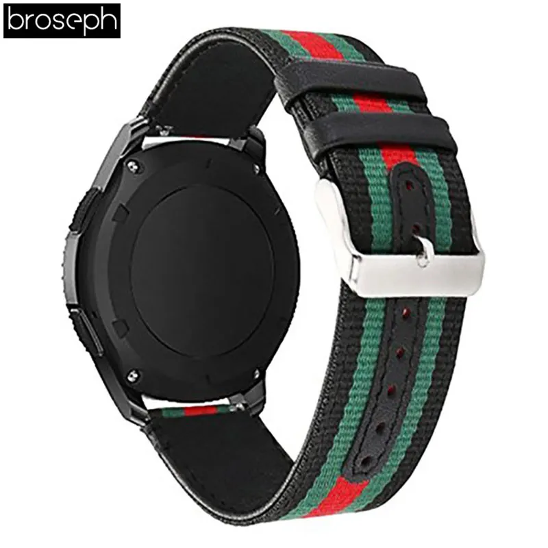 22 мм нейлоновый ремешок для samsung gear S3 кожаный ремешок для часов correas быстросъемные сменные ремешки для samsung Smart Watch