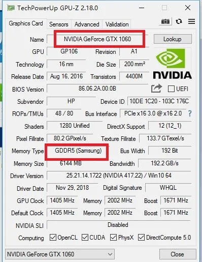 Dell Alienware hp MSI дюймов ноутбук NVIDIA GeForce GTX1060M GTX 1060M MXM 6 ГБ GDDR5 Графика карта, видеокарта доска N17E-G1-A1