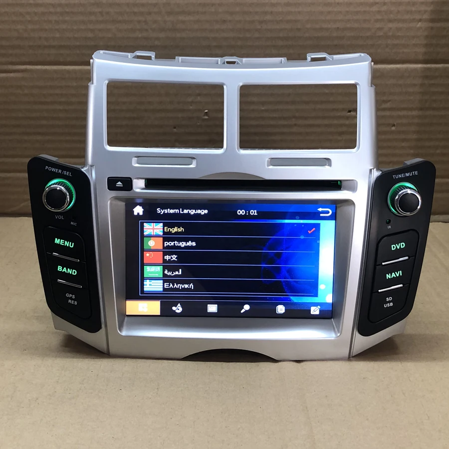 BYNCG 2din 6.2INCH Car DVD Multimedia Player for TOYOTA YARIS 2005-2011 Autoradio GPS Navigation Stereo Music Audio Player