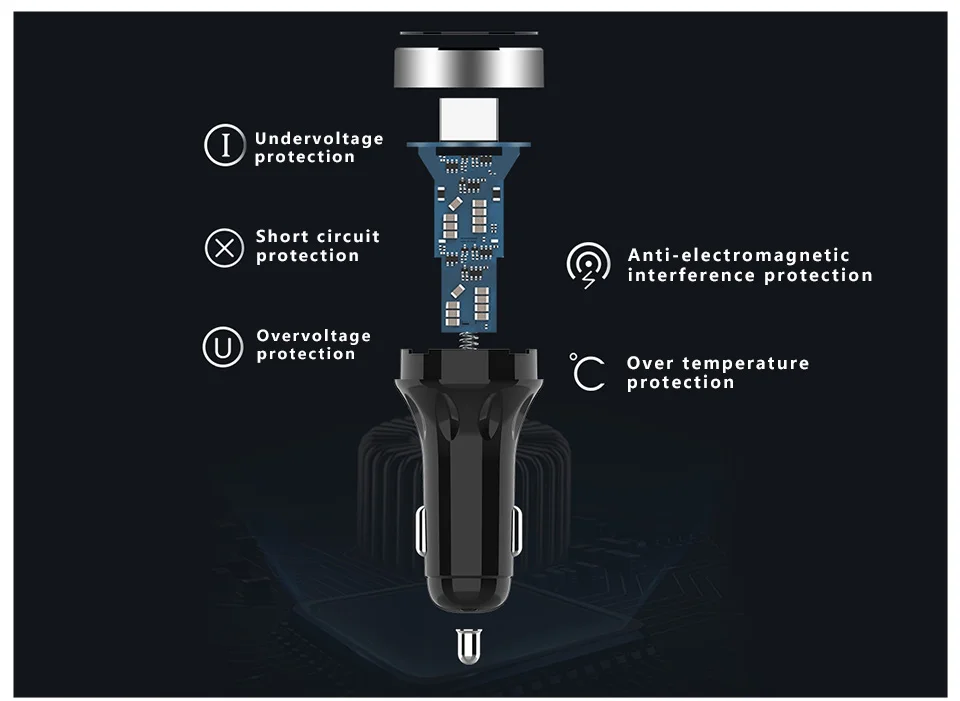 USB автомобильный прикуриватель зарядное устройство usb-адаптер 2 Порты и разъёмы быстрая Зарядное устройство автомобиля 12 V-24 V Быстрая зарядка Авто адаптер для автомобильного прикуривателя