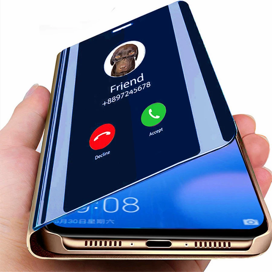 Умный зеркальный флип-чехол для huawei p 40 lite чехол p40 pro 2020 | Мобильные телефоны и