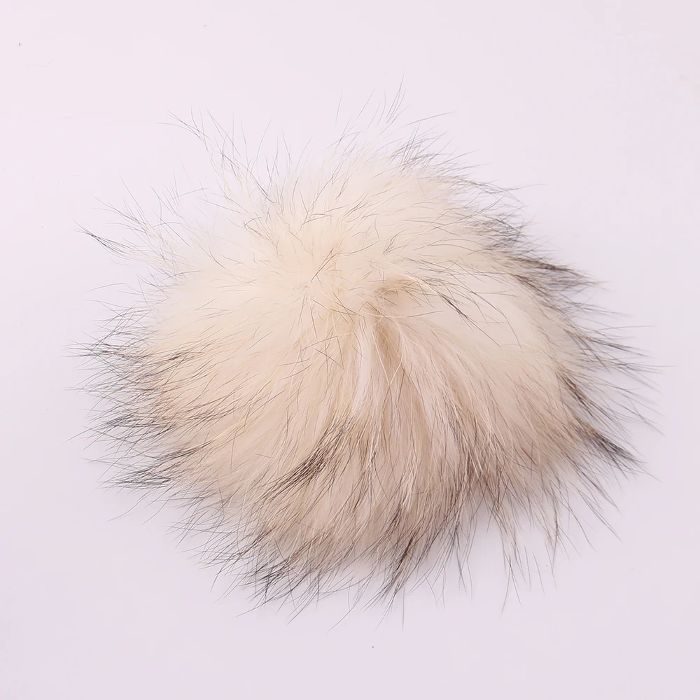 blue skully hat DIY 15cm Real Raccoon Fur Pompoms Fur Balls for Knitted Beanies Keychain and Scarves Shoes Dyed Real Fur Pom Pom yellow skully hat