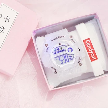 

Sports Women Silicone Digital Watches Luxury Fashion Student Outdoor Wristwatches Gift For Girlfriend Fashion Clock Hot Sale