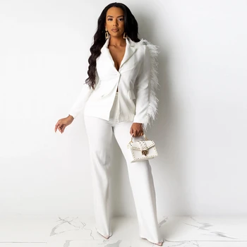 

2 Piece Set Women Sets Work Office Blazer Suits Africa Clothes African Dashiki Dashiki Fashion Suit Top And Pants For Lady