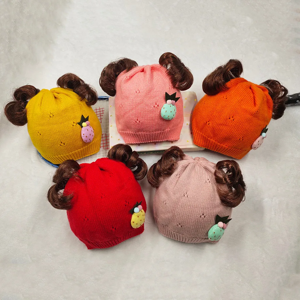 2 Pcs Set Baby Winter Hats Caps for Baby wig Ear Cute Hat Winter Knit Hat Scarf Set Children Cartoon Cute Hat Baby Bonnet шапка