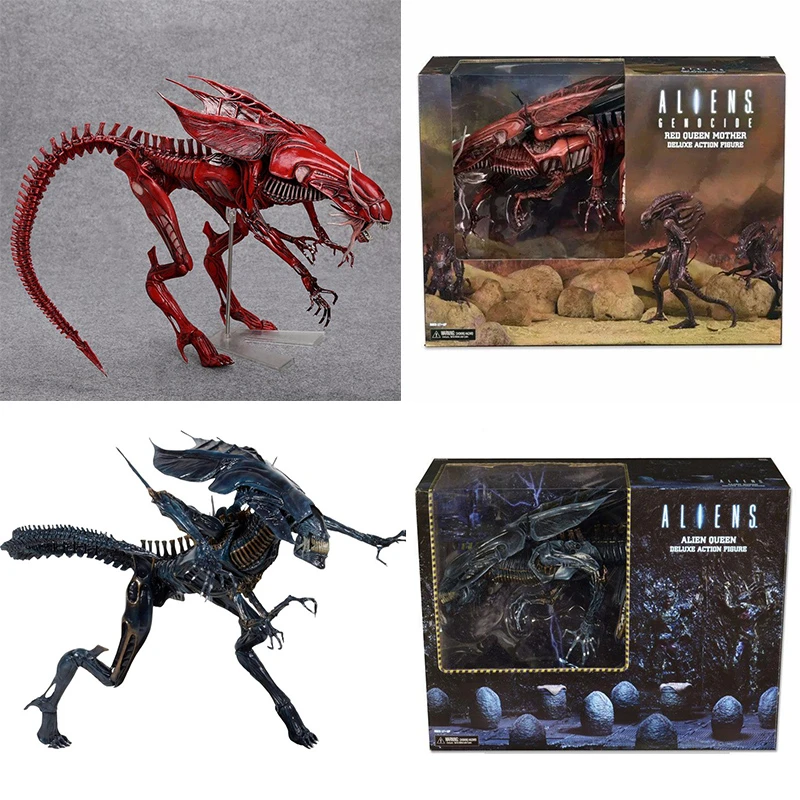 photo Xenomorph Queen Mother Figure neca figure 30cm alien red queen mother deluxe action figure doll model toy doll gift 12inch