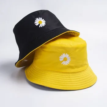 

[Kwon ji yong/G] Peaceminusone PMO Fragments Fish Hat Two Side Reversible Daisy Cap Embroidery Unisex Harajuku Casual Casual Hat