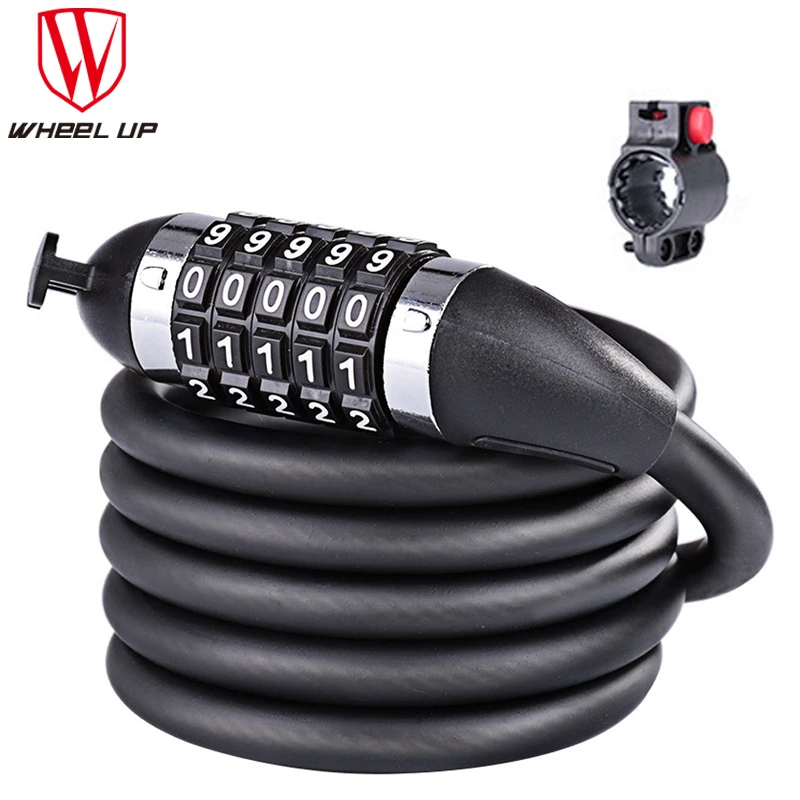

Bike Lock Digit Code Combination Bicycle Security Lock Anti-theft Bold Steel Cable Spiral MTB Bike Cycling Bicycle Lock XA39Q