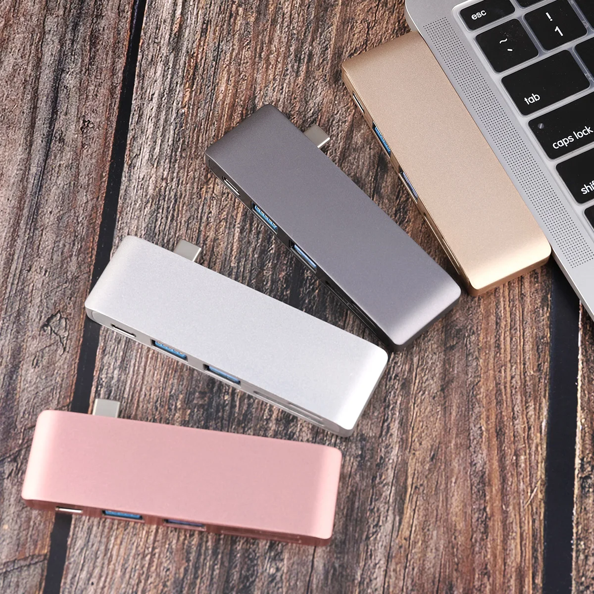 5 в 1 USB C адаптер с 2 портами (стандарт 3 0 Порты Micro SD устройство чтения карт памяти