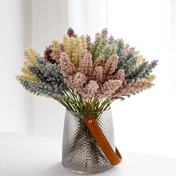

Bunch Fall Home Decor Artificial Fake Dried Cereal Flowers Plants For Autumn Party Wedding Home Decoration New Year Wreath
