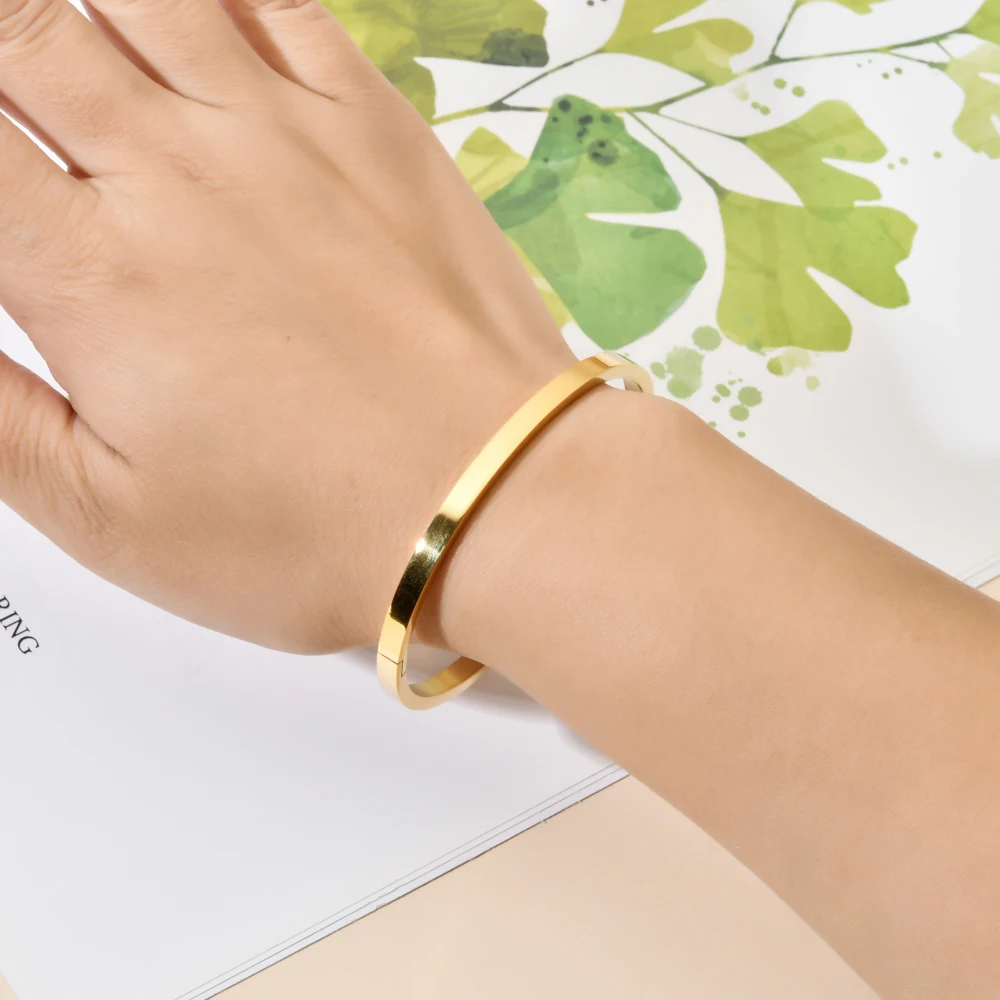 ZMZY Boho Opening Stainless Steel Bracelet Fashion Bracelets For Women Bracelet Men Titanium Steel Bangles Jewelry Accessories - Image 5