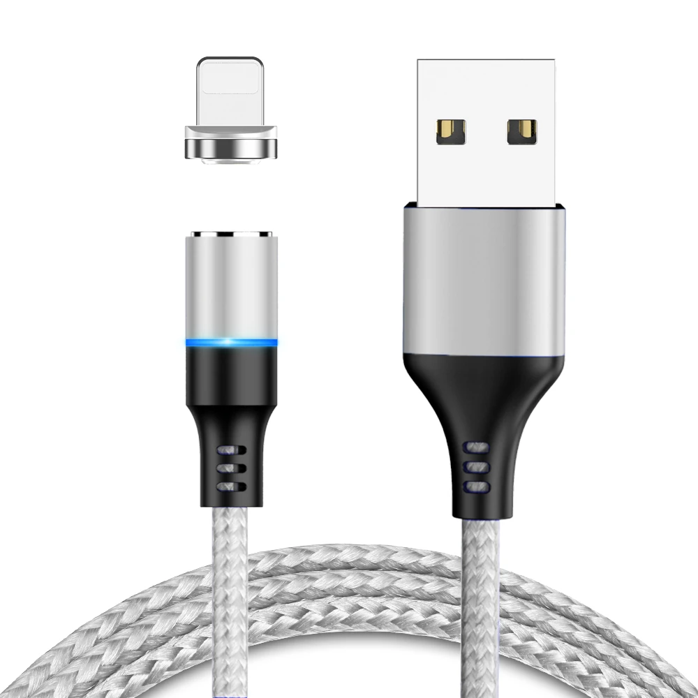 KISSCASE Магнитный Micro usb type-C кабель для samsung светодиодный магнитный Адаптер зарядного устройства Micro usb type-C кабели для телефонов для iPhone