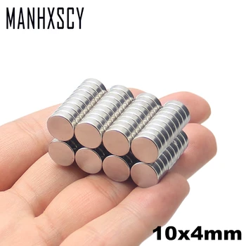 

10pcs Neodymium N35 Dia 10mm X 4mm Strong Magnets Tiny Disc NdFeB Rare Earth For Crafts Models Fridge Sticking magnet 10x4mm