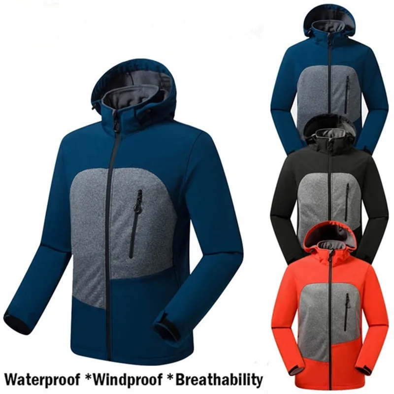 Softshell Jackets Men Waterproof Windproof Windbreaker Ski Coat Thermal