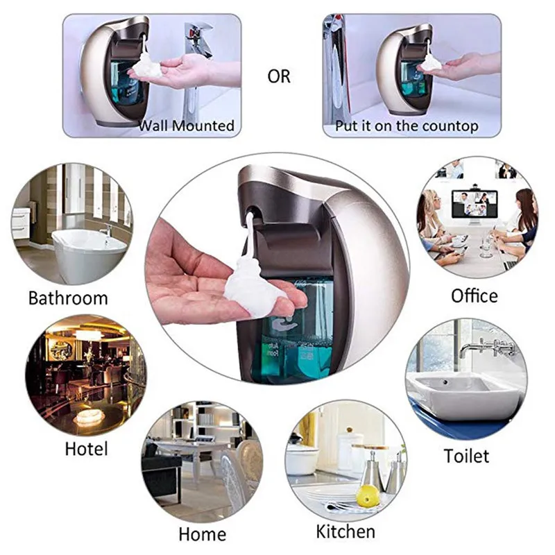 Automatic Foam Soap Dispenser Induction Soap Dispenser Hand Sanitizer Bottle Set Wall Mounted Smart Hand Sanitizer Box
