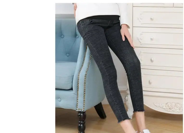 Autumn winter Maternity Jeans for Pregnant Women Pregnant Pants Pregnancy Clothes Add velvet to keep warm Maternity Pant Large