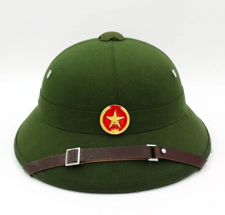 Вьетнамская Военная армейская Кепка NVA VIETCONG VC PITH шлем шапка зеленого цвета с