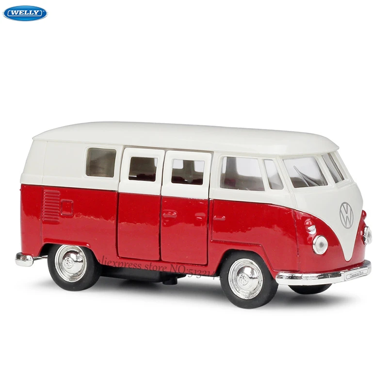 WELLY 1:36 Volkswagen 1963 T1 автобус сплав модель автомобиля машина Моделирование Коллекция игрушек Выдвижной Автомобиль Коллекция подарков