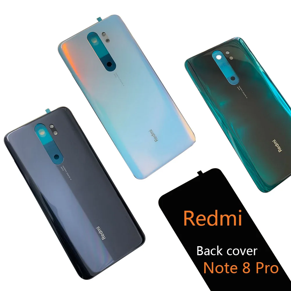 Новинка для Xiaomi Redmi note 8 крышка батареи Задняя стеклянная панель Задняя крышка корпуса чехол для Redmi note 8 pro Задняя крышка батареи дверь