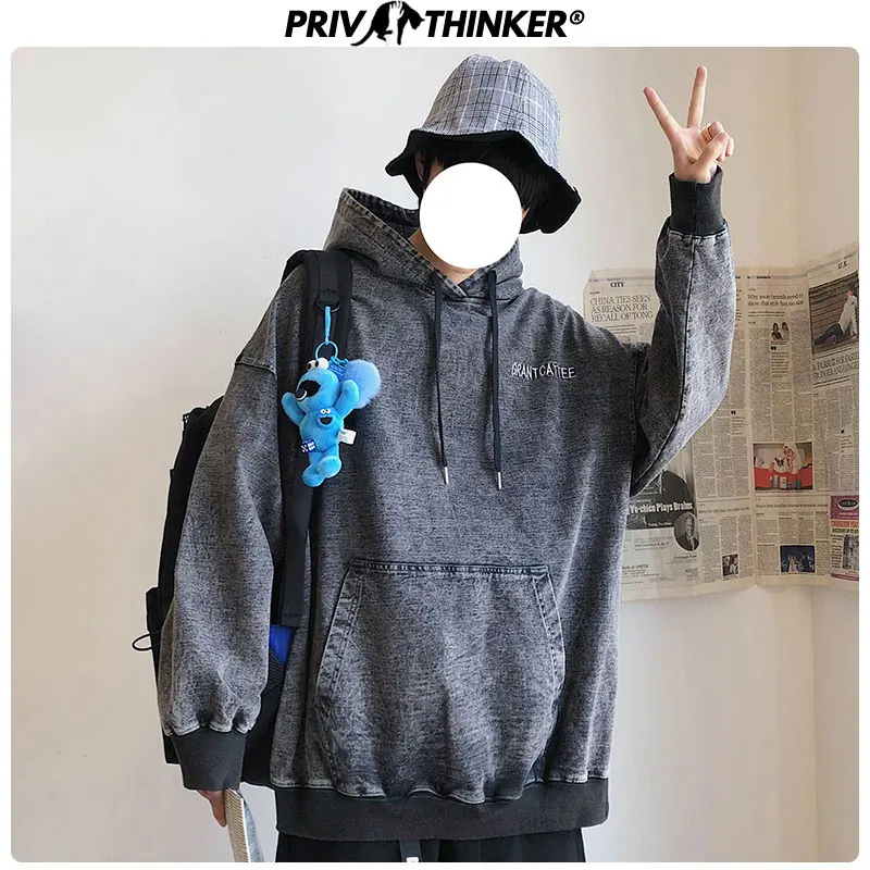 Privathinker, Мужская Осенняя уличная джинсовая куртка, Мужская джинсовая куртка в стиле хип-хоп, мужские джинсовые куртки с капюшоном, Повседневная модная одежда