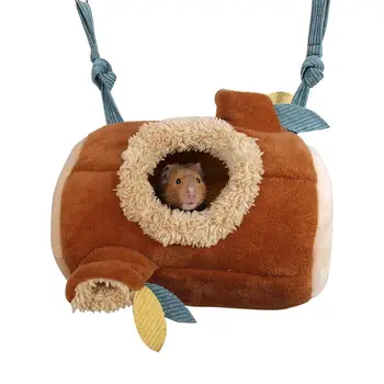 

Hamster Hammock Small Pet Tunnel Toy Chinchillas Warm Nest Hammock Hamster Cotton Nest Jungle Stump Leaves Hanging Bed Nest