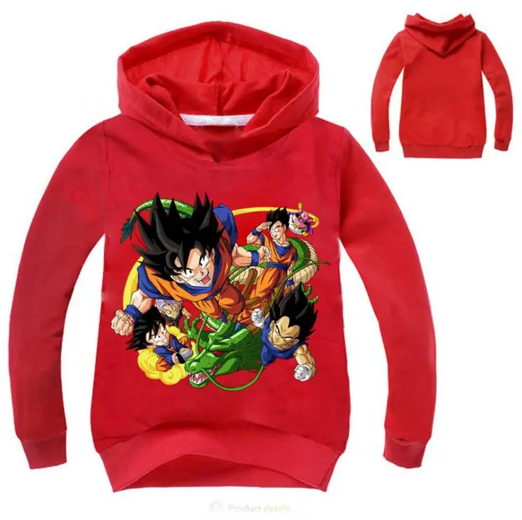 Горячая худи Dragon Ball Одежда для мальчиков Dragon Ball Z Вегета ГОКу длинные толстовки с длинными рукавами худи для мальчиков Одежда для детей Верхняя одежда с капюшоном - Цвет: photo color